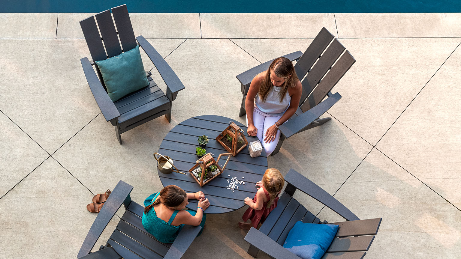 Polywood Adirondack Poolside Family