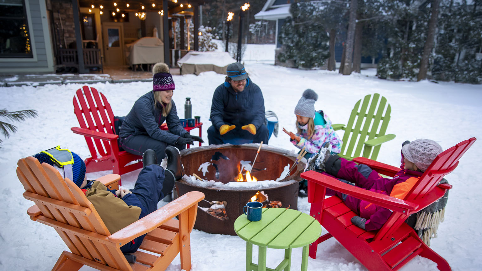 Polywood Adirondacks and Winter Family Fun