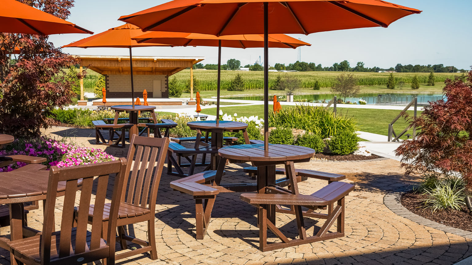 Polywood Commercial in Chocolate Picnic Tables