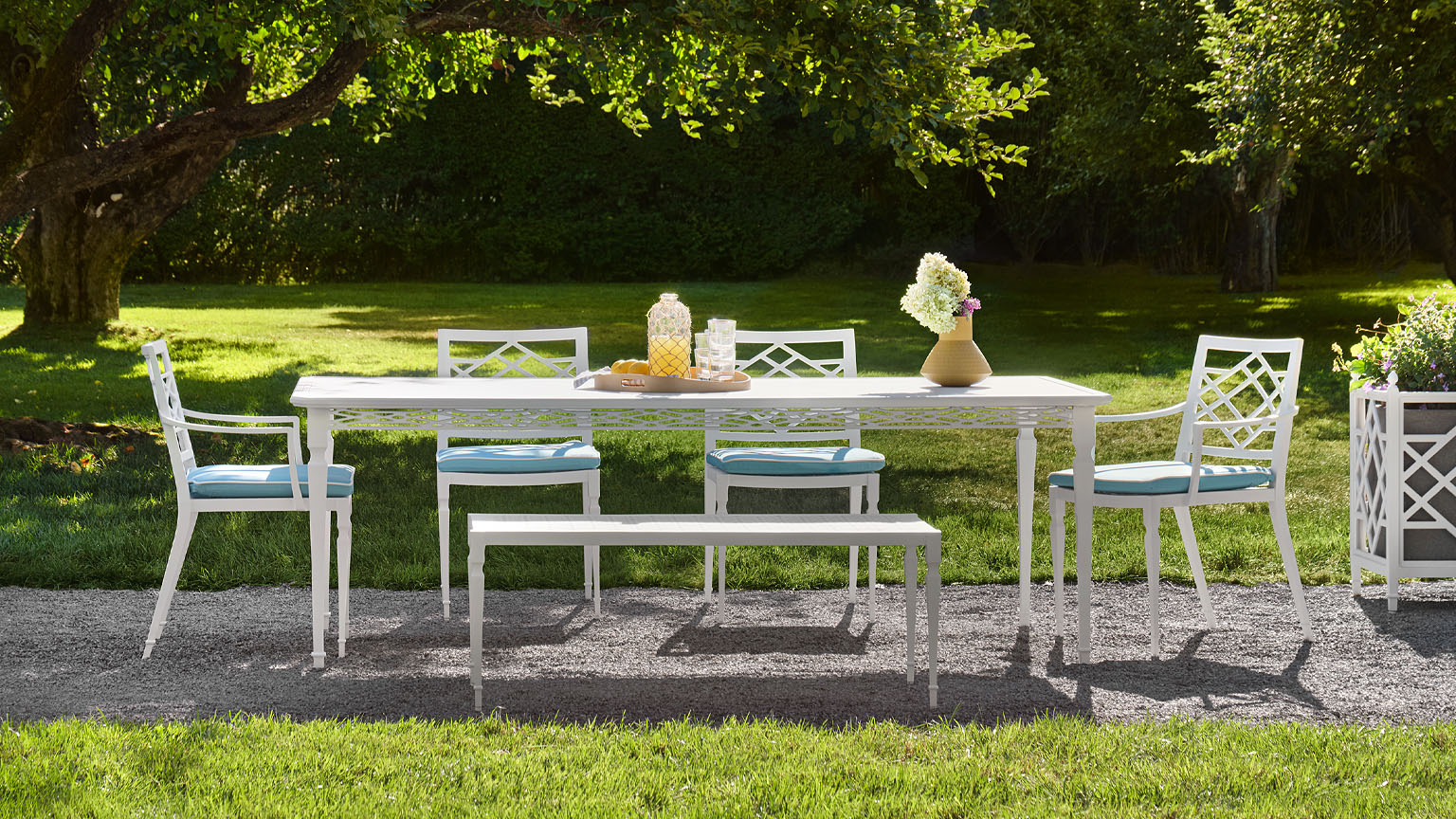 Woodard Tuoro Dining Set in White