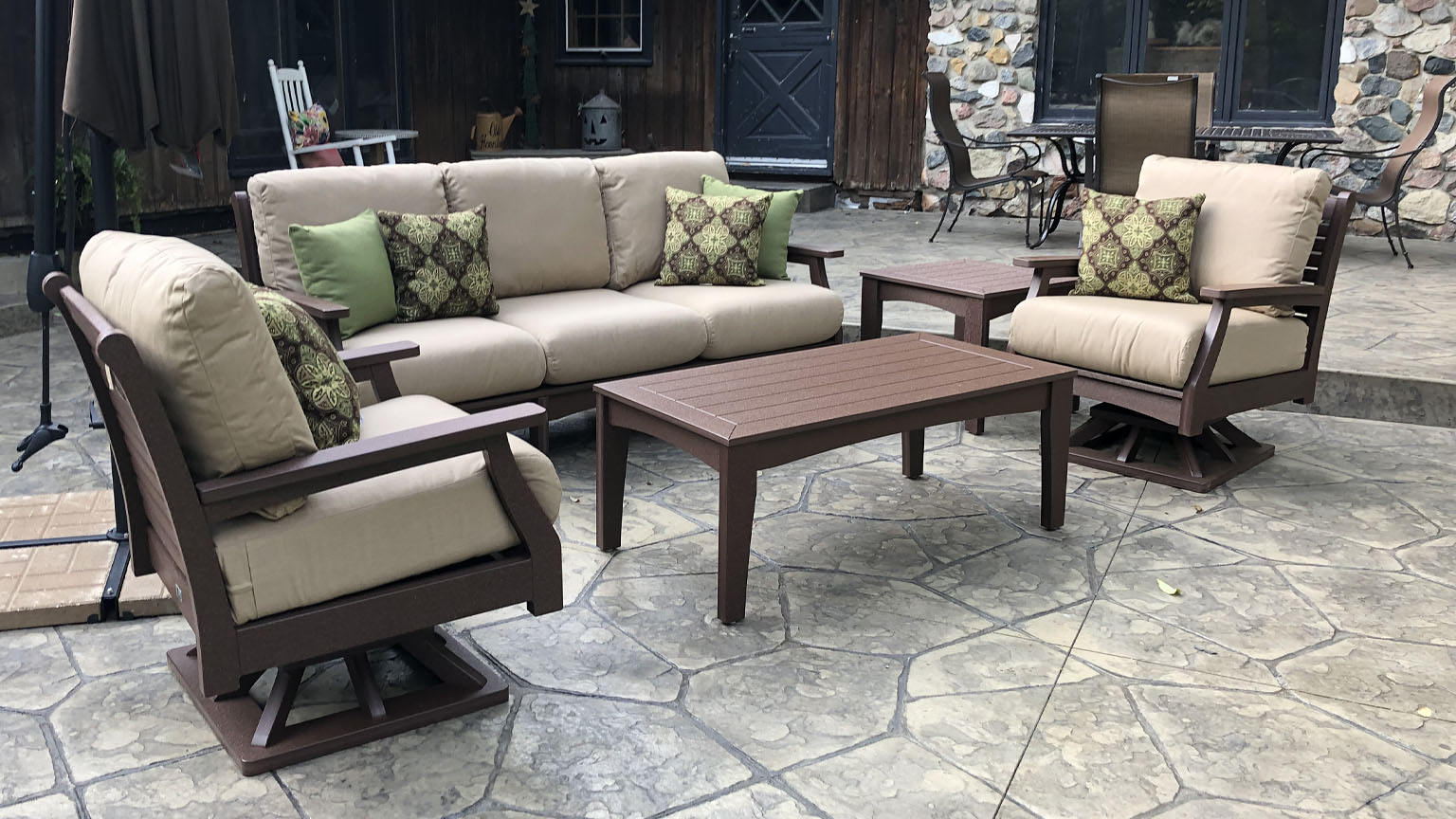 Watseka - Deep Seating Berlin Gardens + Tropitone Sling Dining Set